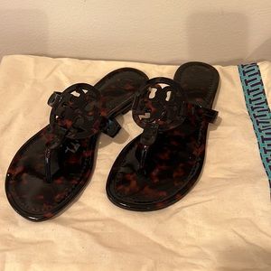 Tory Burch Miller Tortoise Shell Sandals 7